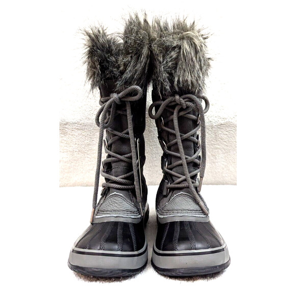 Sorel Women's Joan of Arctic sz 6.5 Snow Boots Quarry black - Picture 2 of 7